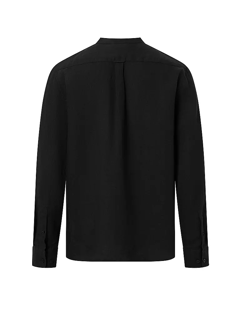 KNOWLEDGE COTTON APPAREL Leinenhemd schwarz