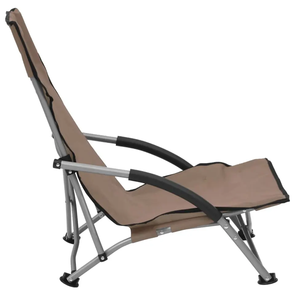 vidaXL - Campingstoel - Taupe - Stof - 2 stuks