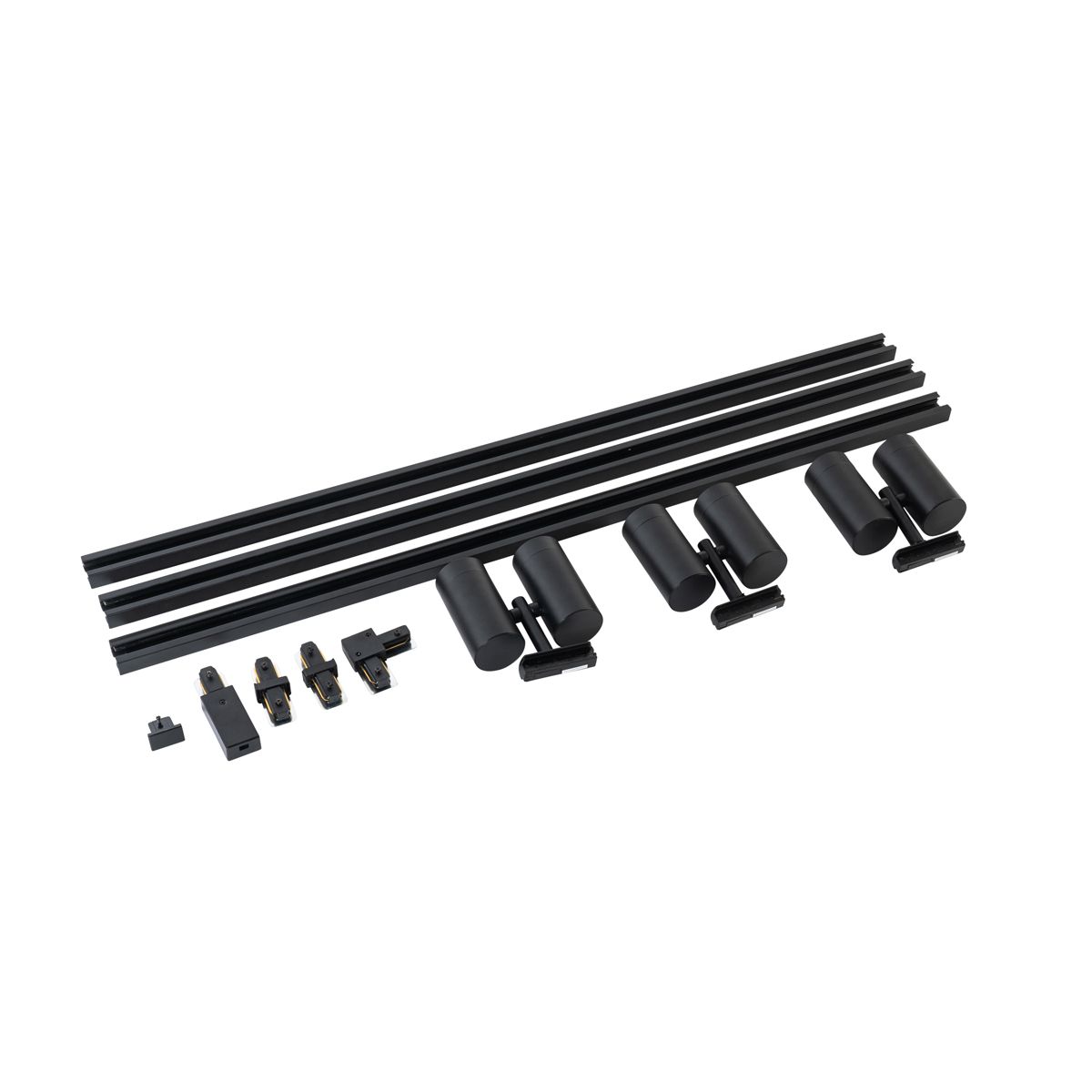 Modern railsysteem met 3 spots zwart 1-fase  - Iconic Scopio