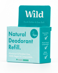 Wild Deodorant - Fresh Cotton/Sea Salt - Navulling 40GR