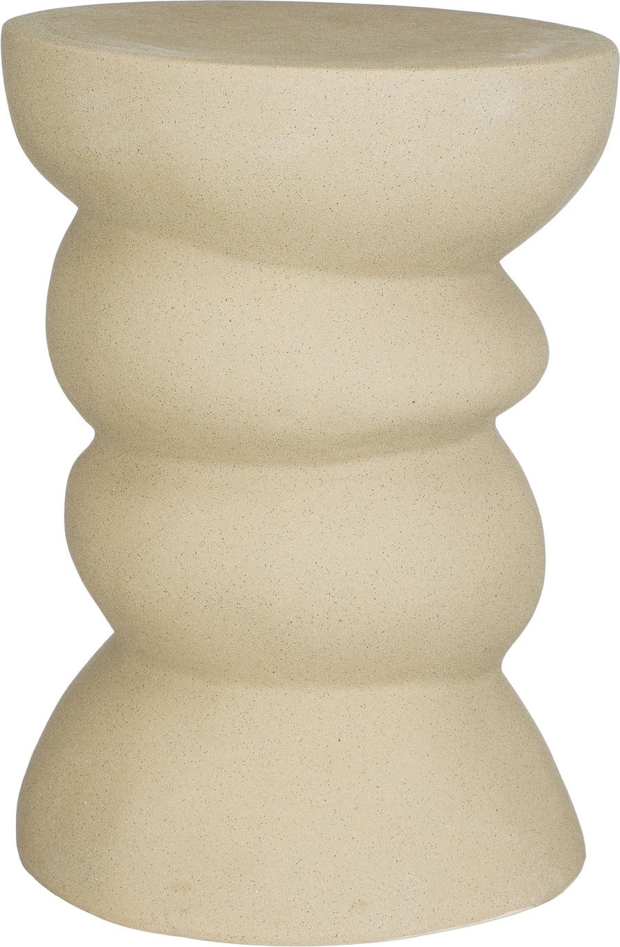 Mica Decorations bijzettafel beige D 29 H 40,5 cm