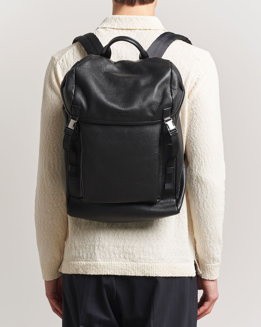 Tiger of Sweden Baha Leather Backpack Black