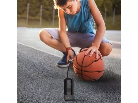 Mini compresseur portable pour voiture et vélo 150 PSI 3 en 1 Compresseur, PowerBank et torche