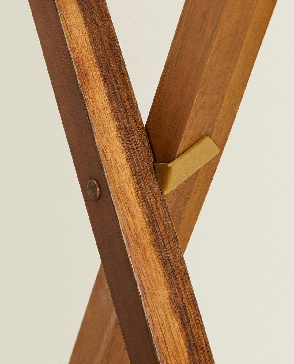 SUPORTE DE TOALHAS DE MADEIRA DE ACÁCIA