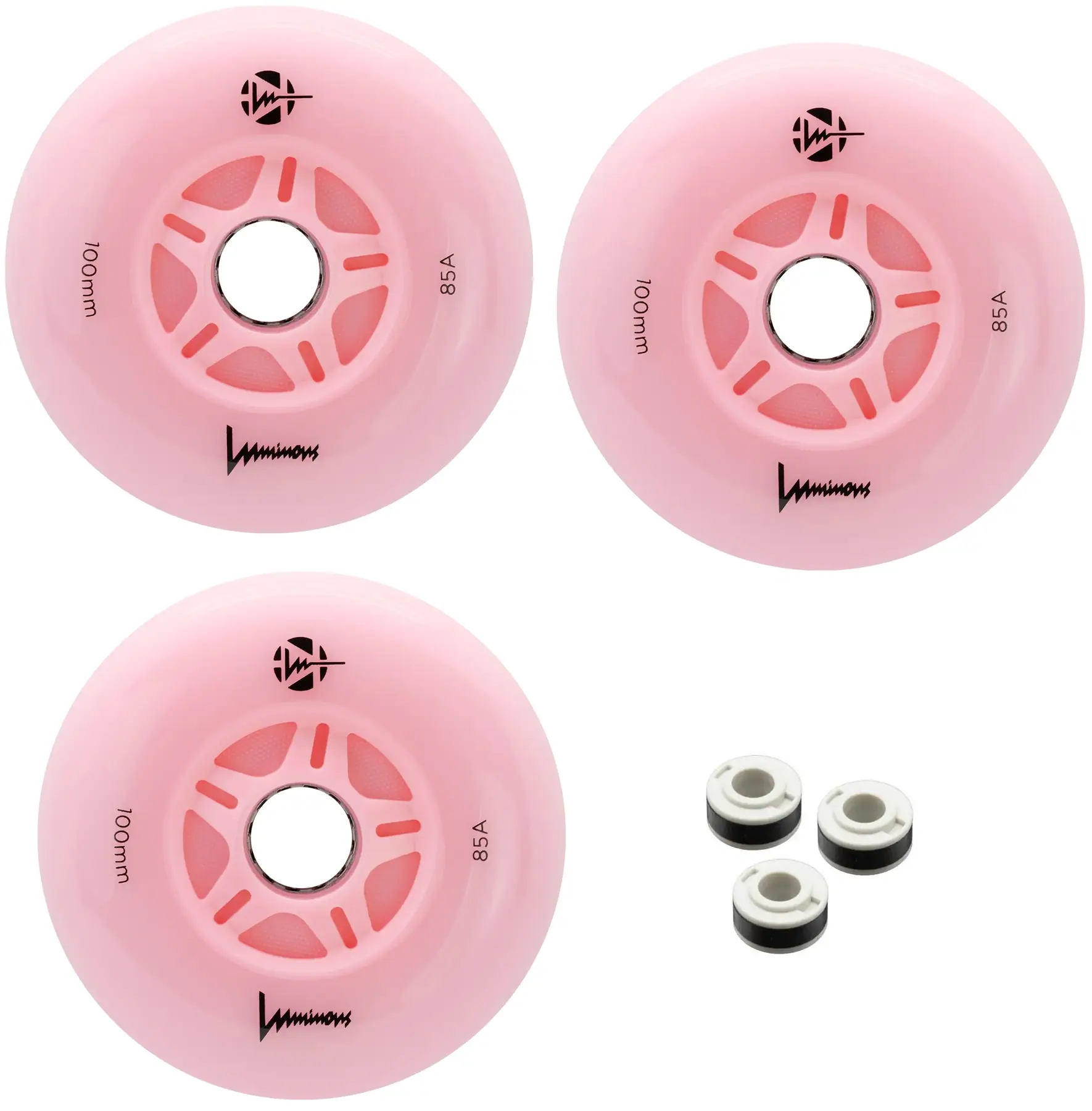 Seba Luminous LED Inliner Hjul 3-Pak - Inliners Rulleskøjter