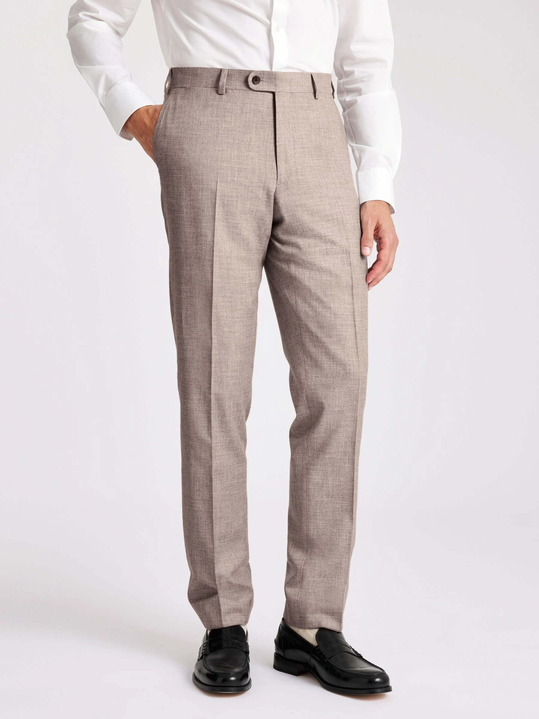MOSS Italian Tailored Fit Wool Cotton Trousers