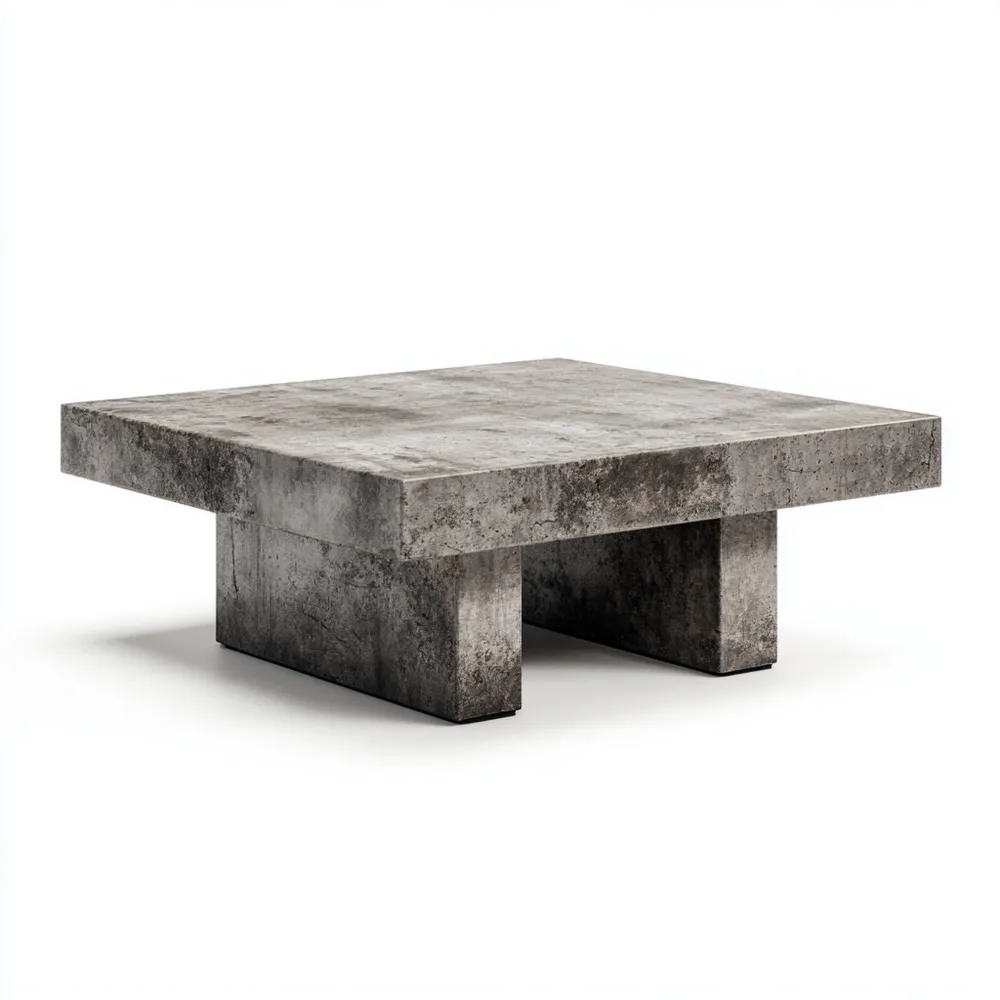 Couchtisch Betonoptik 80x80x35 cm - Grau - Industrieller Stil