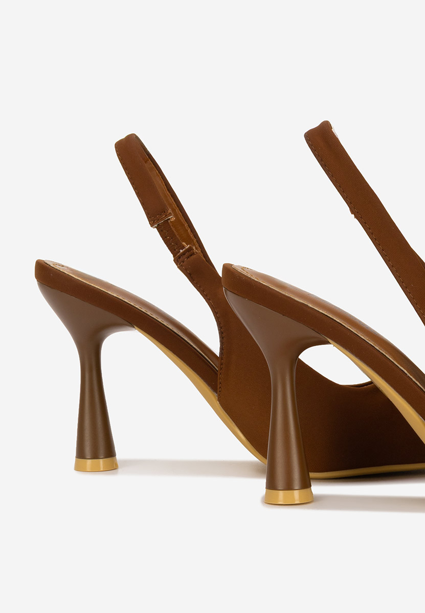 Chaussures slingback bruns Anabela