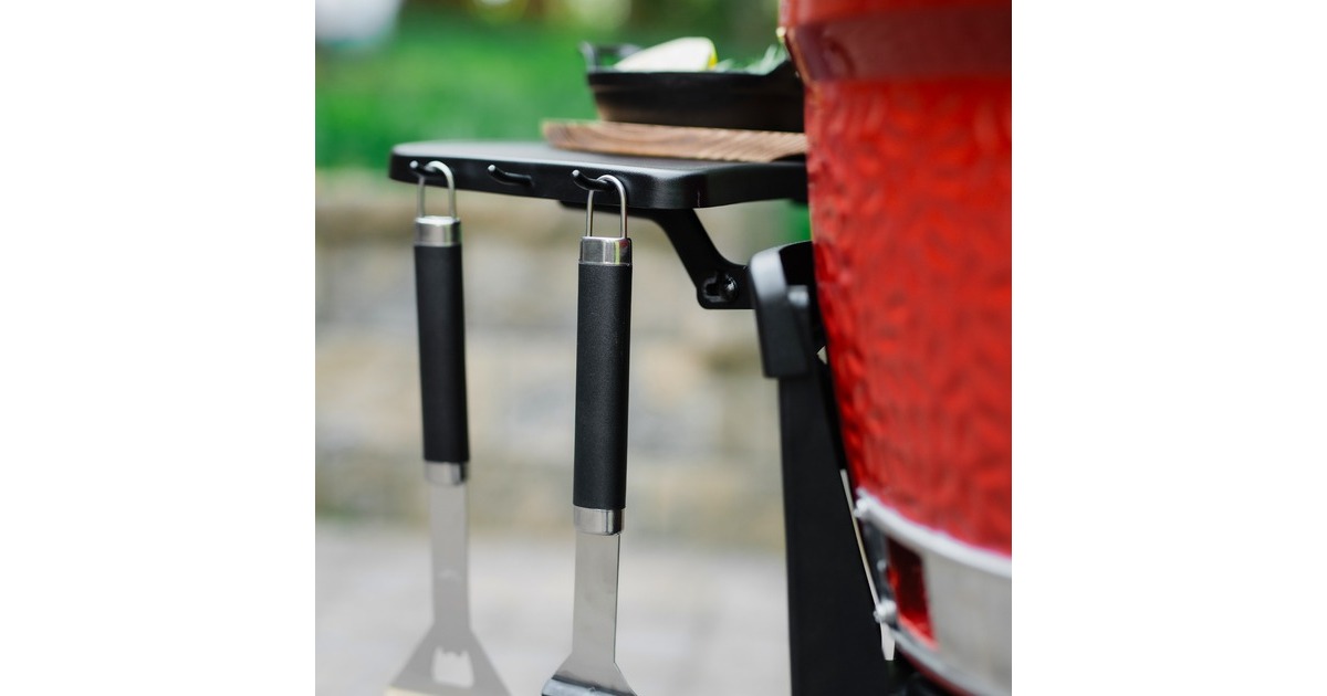 Kamado JoeJoe Jr®-kar met zijtafels barbecuewagen  (Zwart)