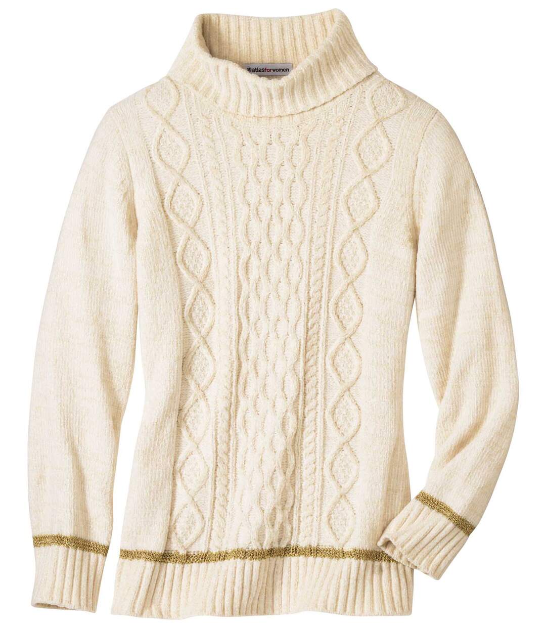 Pull Tricot Torsadé Maille Chenille et Fils Métali