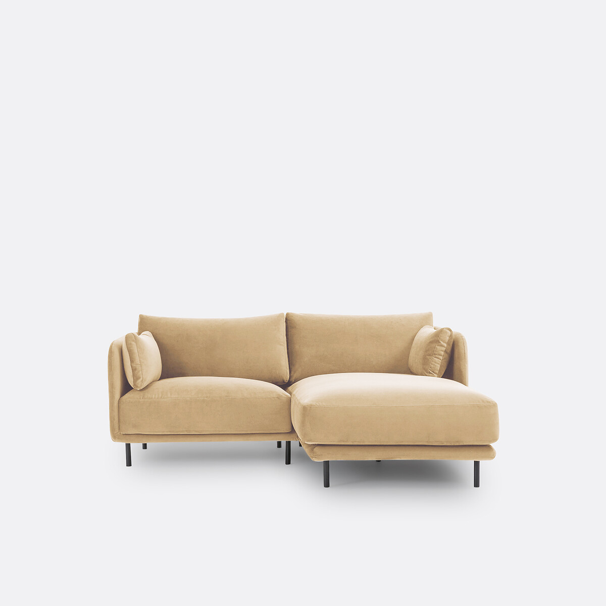 LA REDOUTE INTERIEURS<br>Sofá retangular compacto, veludo Victor