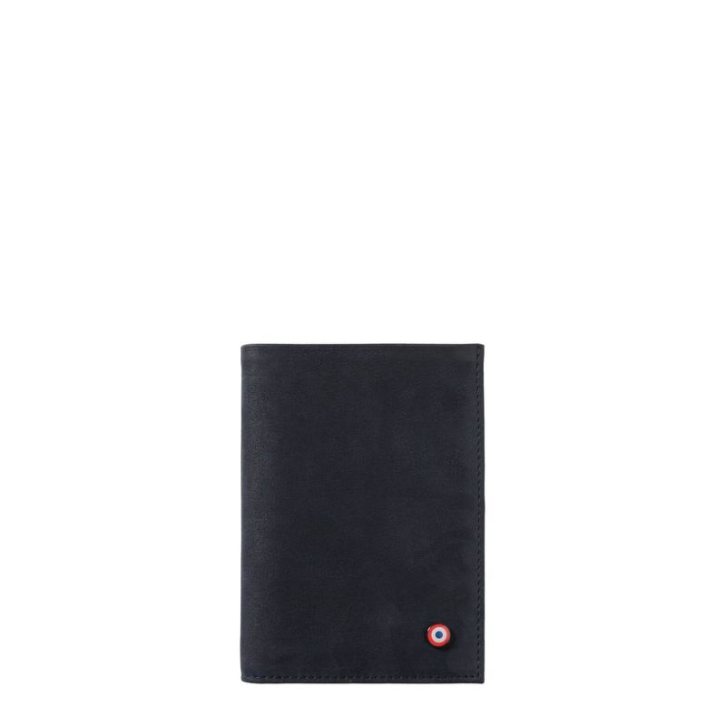Petit Portefeuille Victor en cuir Nubuck Lune Bleue