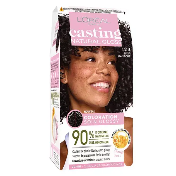 L'Oréal Paris Casting Natural Gloss Coloração para Cabelo 123 Preto Ganache