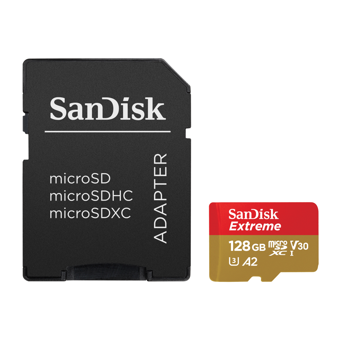128GB Extreme Micro SDXC A2 TransFlash Speicherkarte   SD Adapter U3 UHS-3 V30 190 MBps (SDSQXAA-128G-GN6MA)