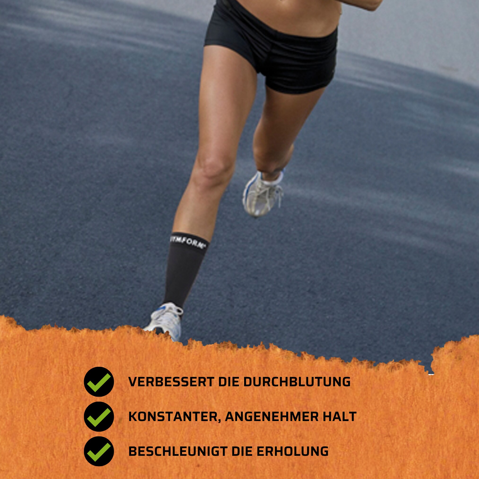 Gymform® Bandage Kompression - Fußbandage Sprunggelenk Copper Line Fußgelenk