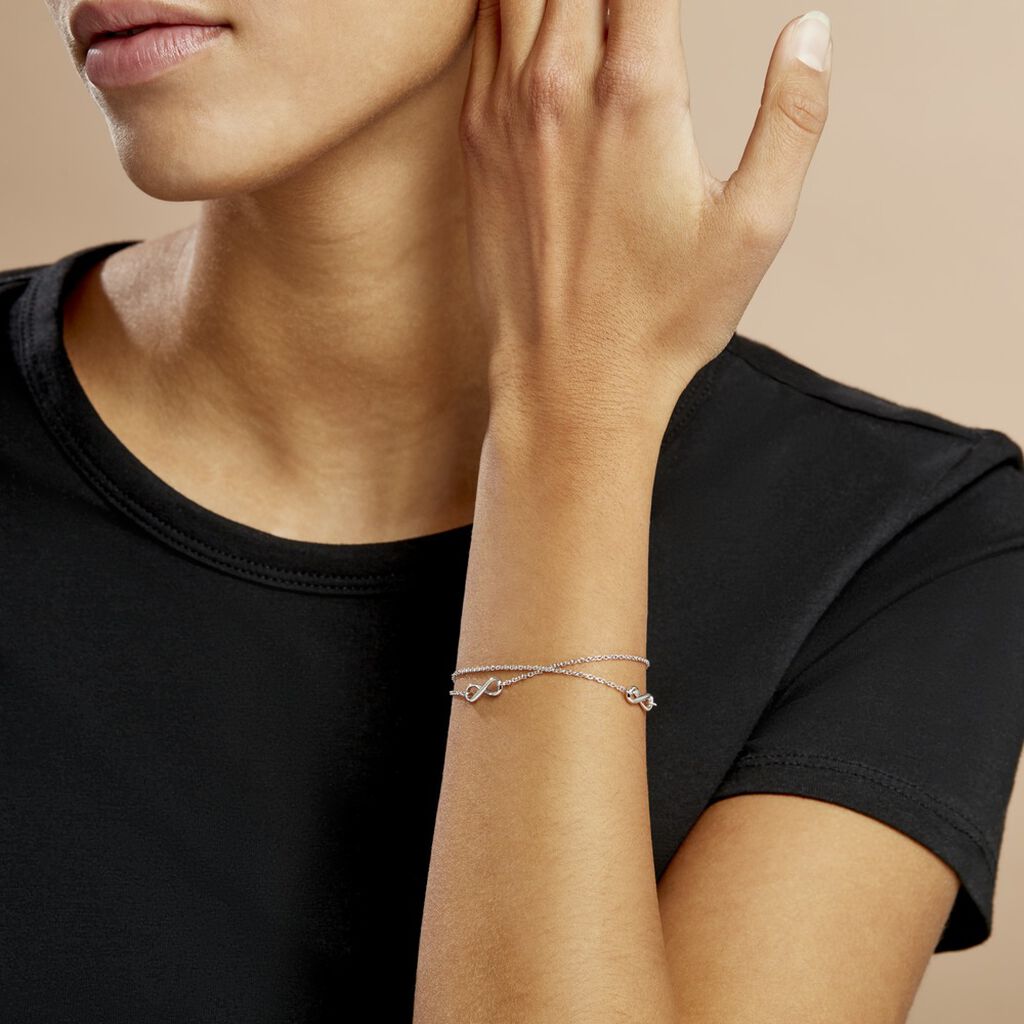 Bracelet Noelle Argent Blanc