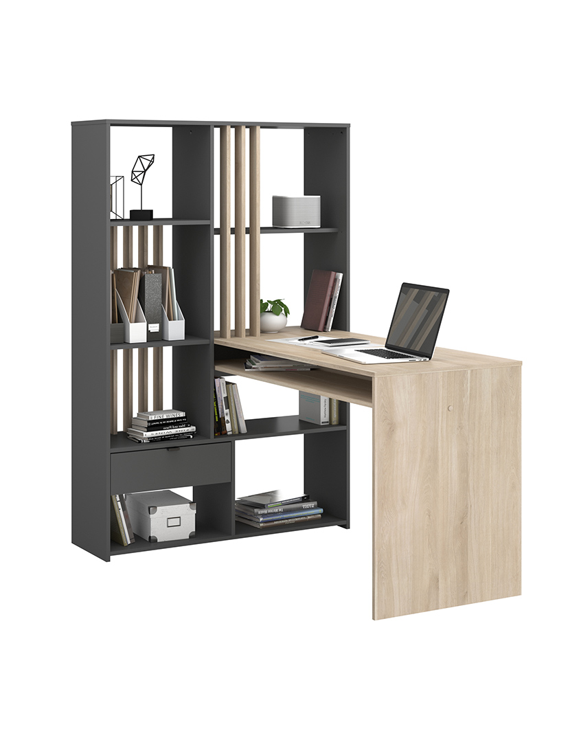 Shadow Secretary Dark Oak and Grey