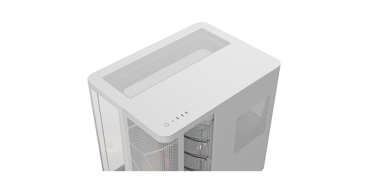 CorsairAIR 5400 RS-R ARGB  midi tower behuizing  (Wit | 3x USB-C | RGB | Tempered Glass)