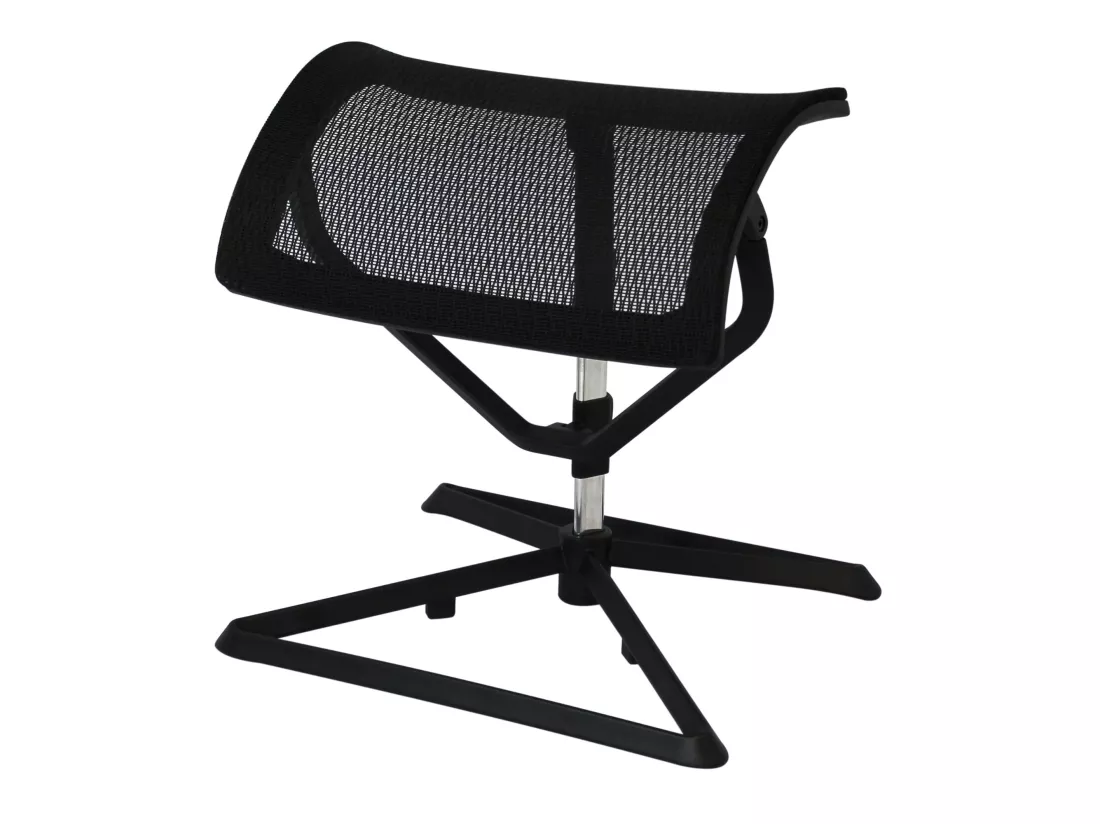 Repose-pied Bureau 36 - 46 cm Tissu Ottoman Réglable Repose-pieds Noir