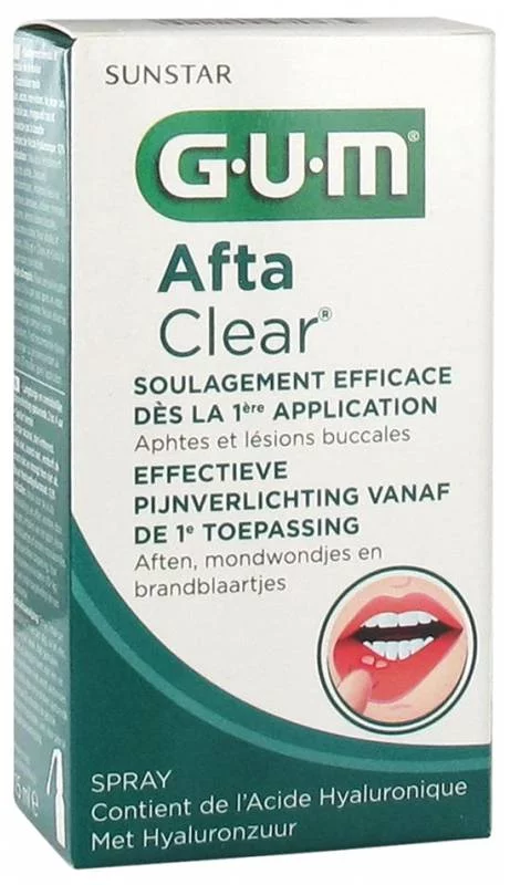 Spray buccal GUM AftaClear - Gout pomme poire - 15ml