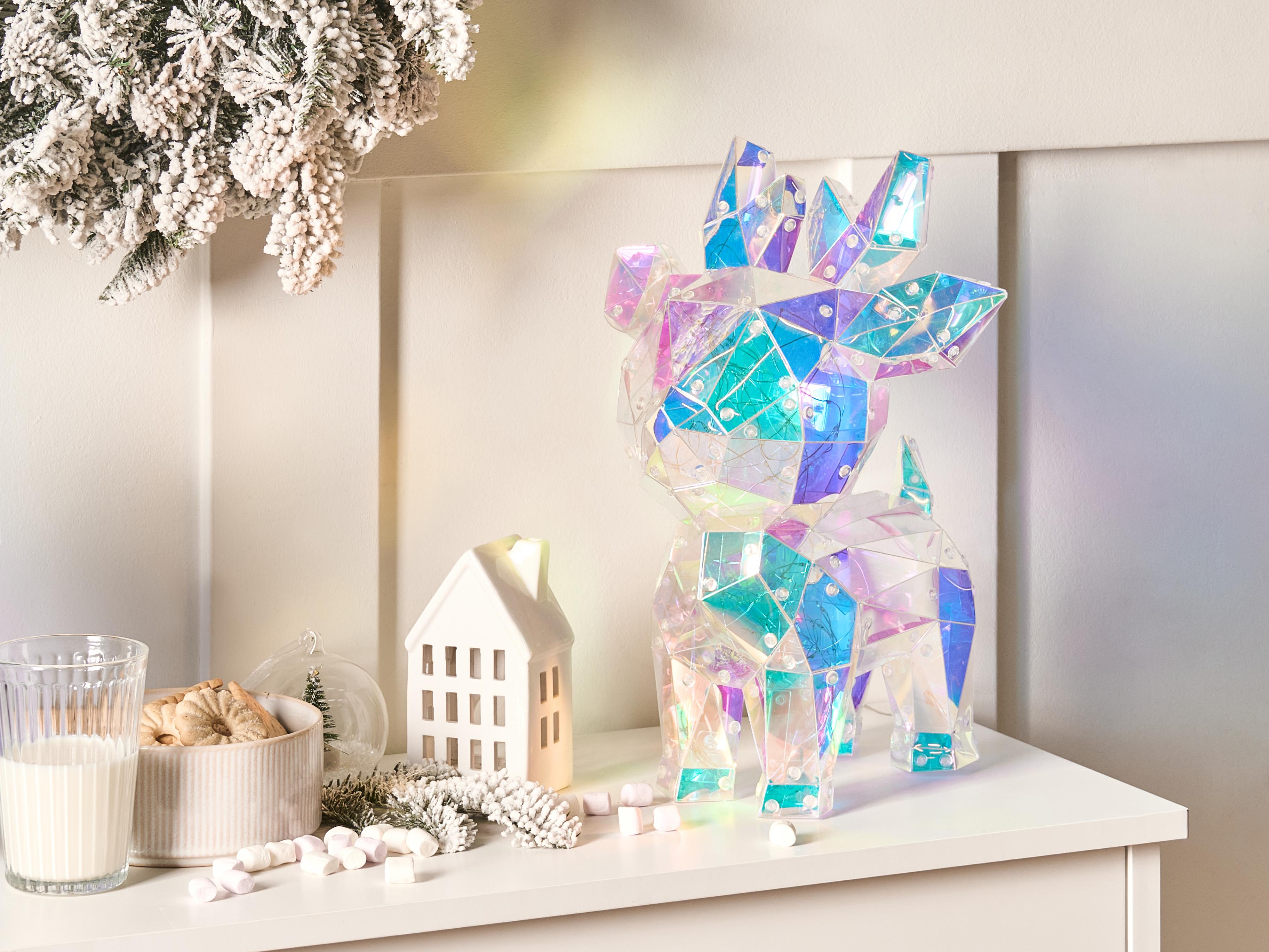 LED decoratie PIENI Rendier 35 cm Meerkleurig