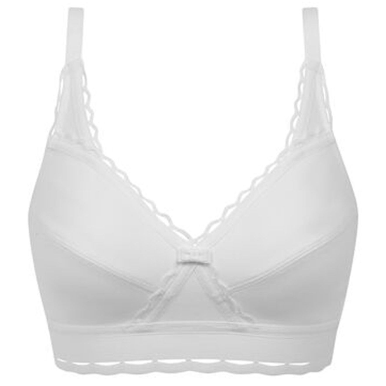 Playtex Soutien-gorge en Coton Bio sans armatures Coeur Croisé blanc