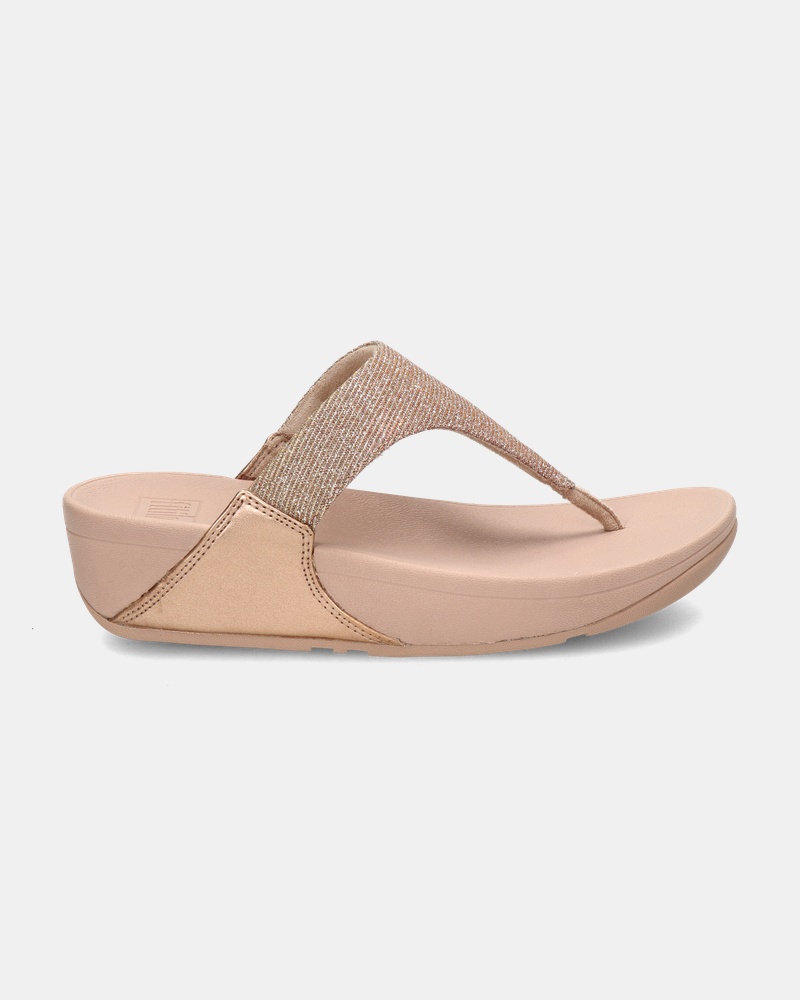 Fitflop Lulu Shimmer Lux Slippers  - rose goud