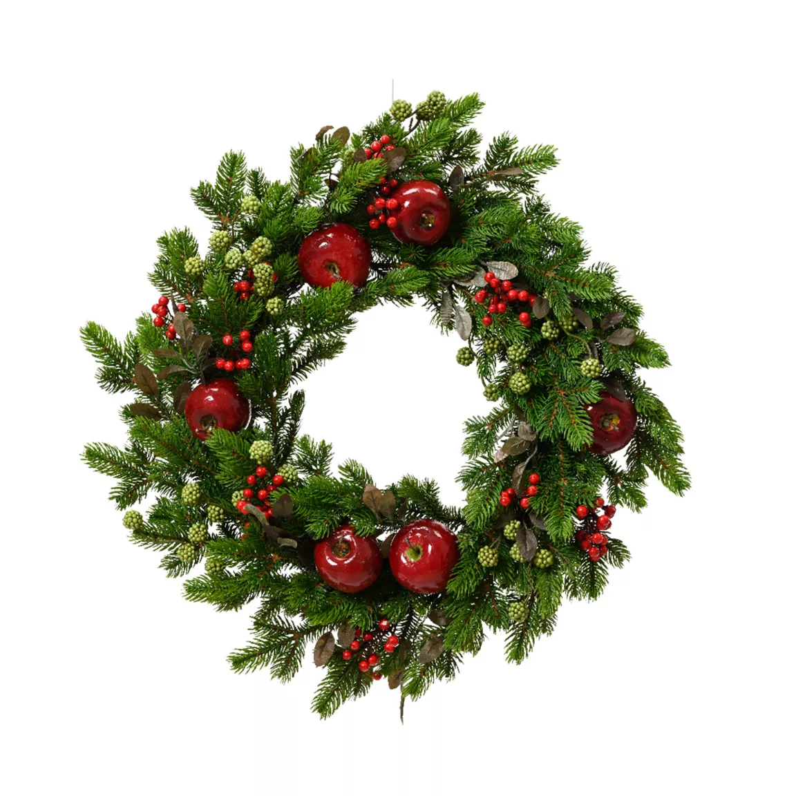 Couronne de Noël (D40 cm) Pommes sucrées Rouge