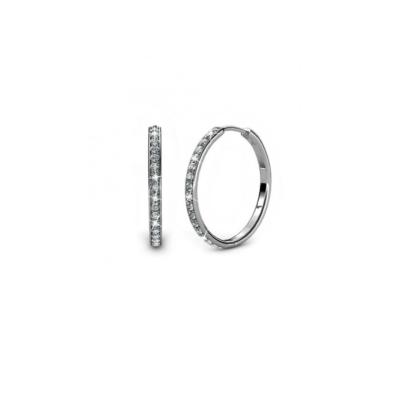 Boucles d'oreilles Chic - Argenté et Cristal