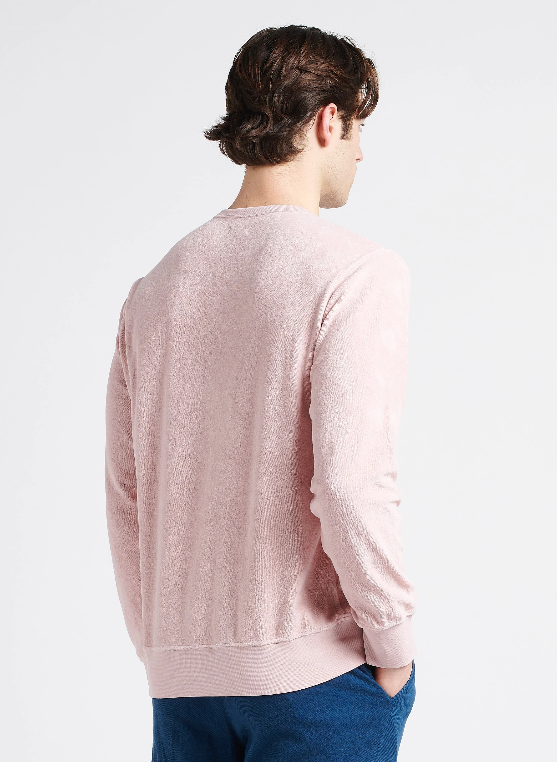 Sweat col rond droit | Rose