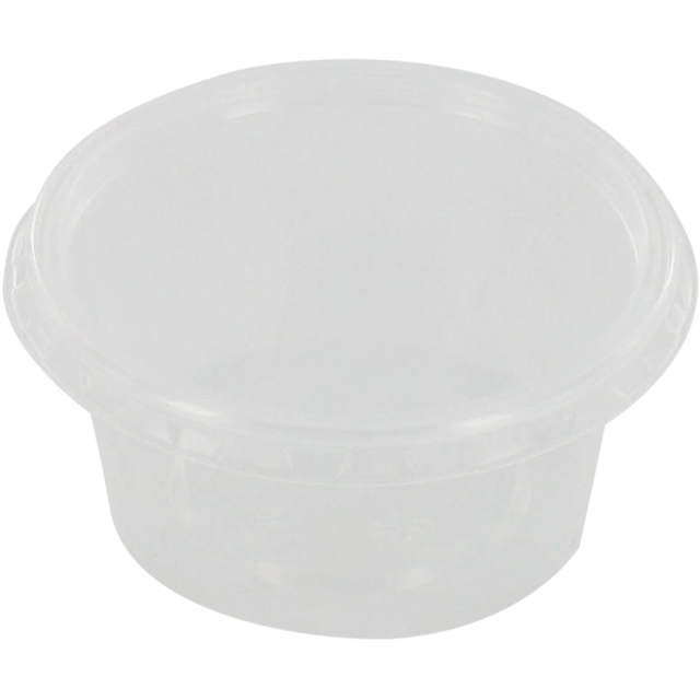 Bak, PP, 80ml, Ø72mm, incl. deksel, kunststof cup, 35mm, transparant
