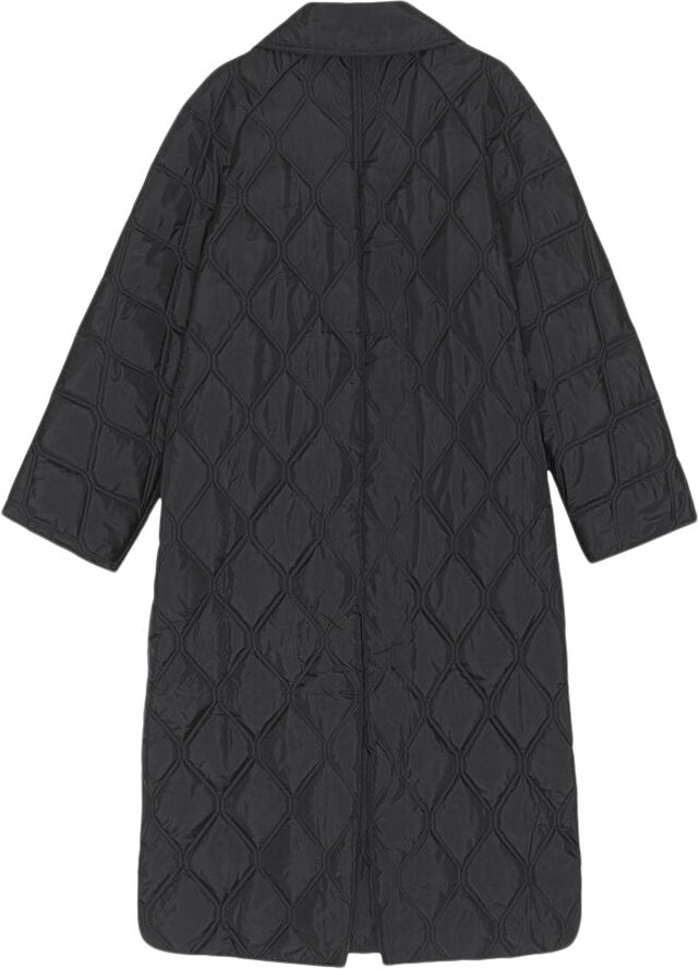 Ganni Ripstop Quilt Coat Black