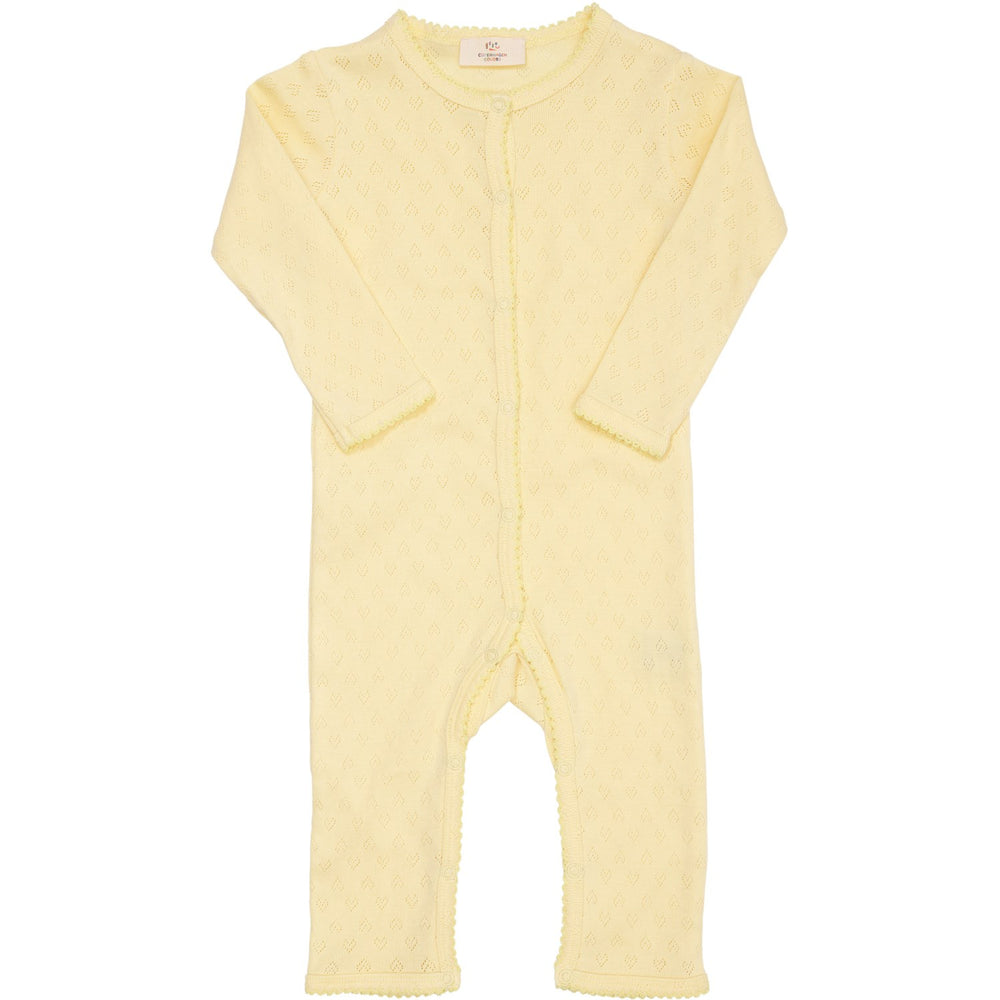 Køb COPENHAGEN COLORS Pale Yellow Pointelle Heart Full Body