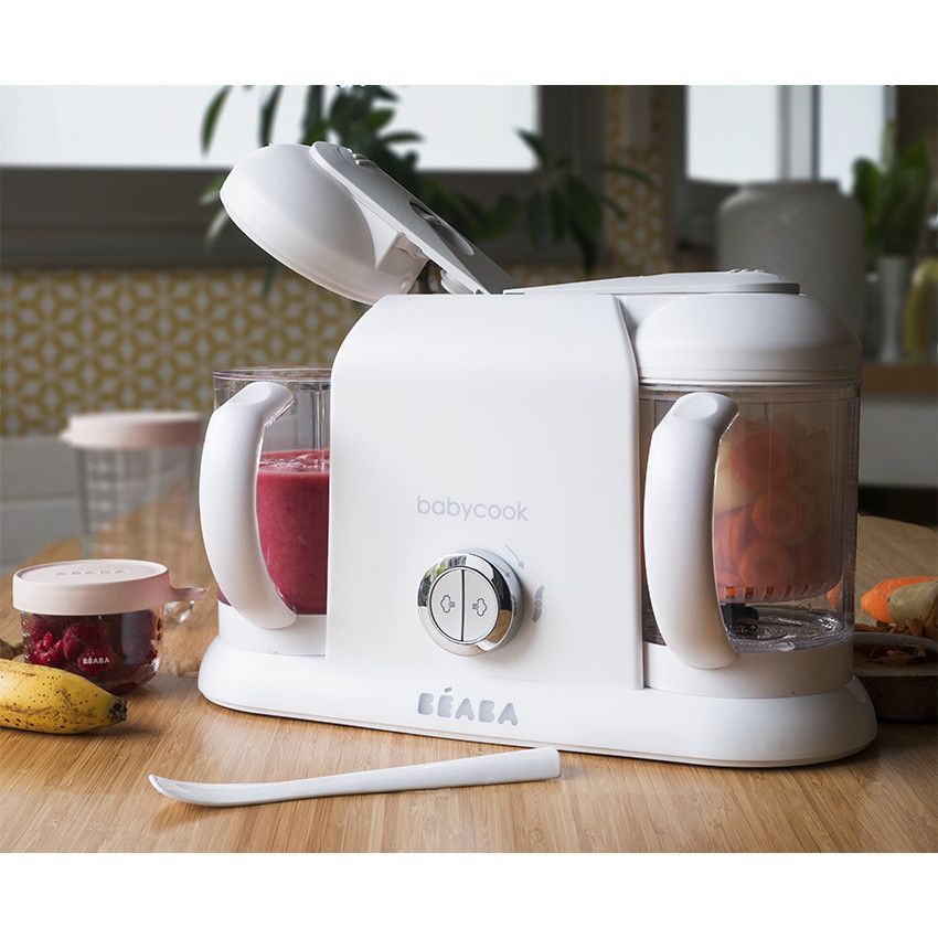Robot Duo Babycook - White / Silver - Ecru