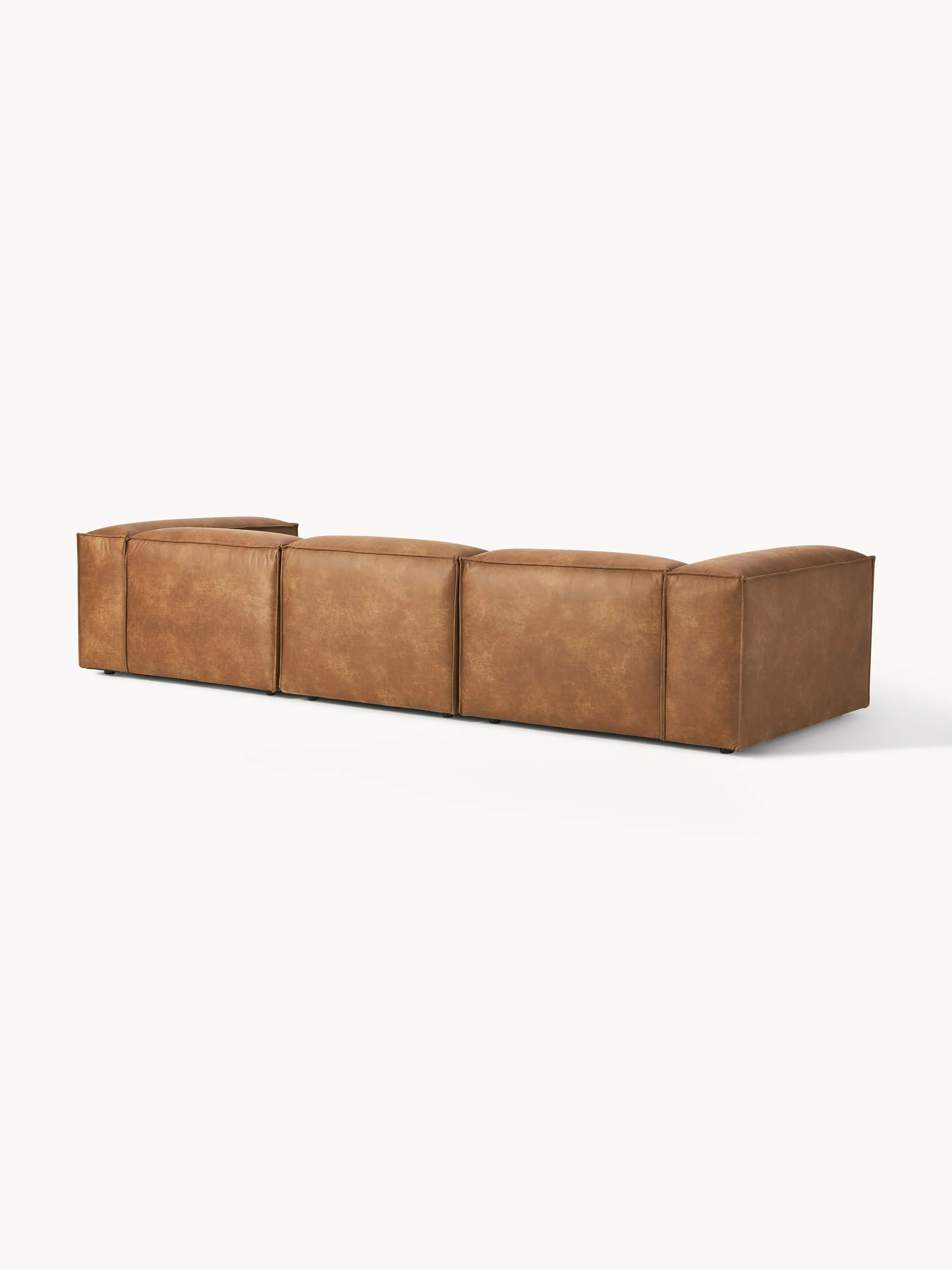 Modulaire bank Lennon (4-zits) van gerecycled leer