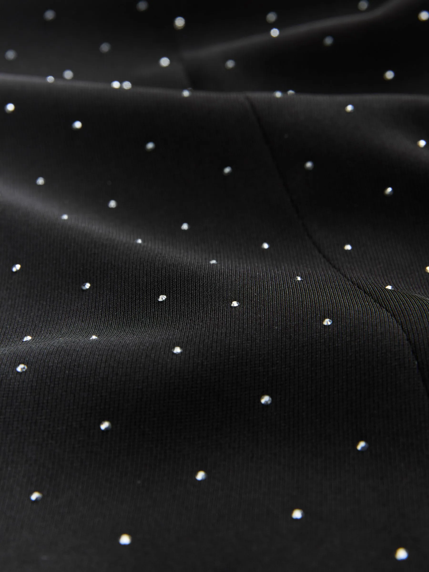 Zwart - Versierde gelegenheidsblazer met ruches aan de mouwen en studs