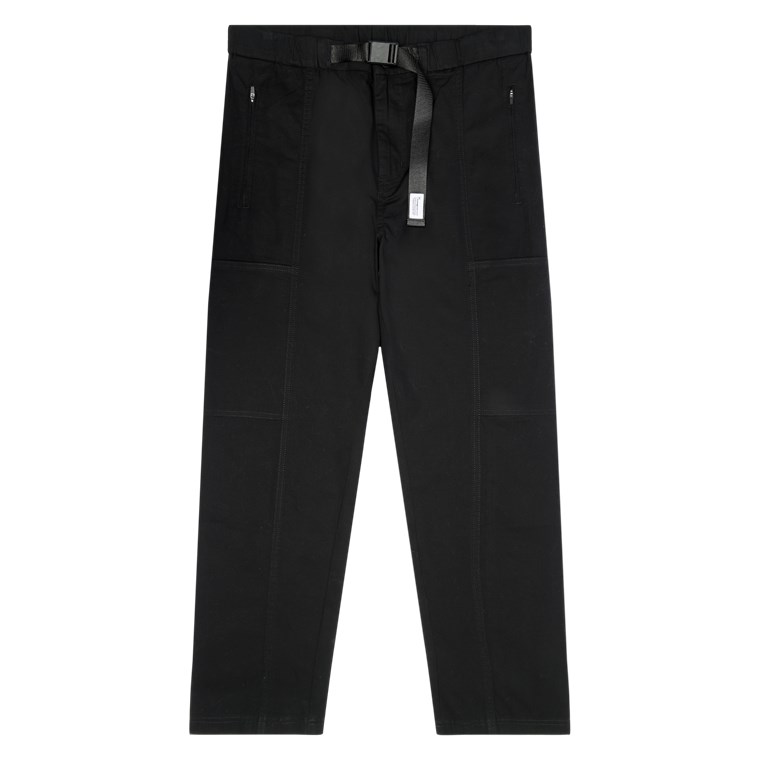 KnowledgeCotton Apparel Birch Hybrid Ribstop Belt Cargo Pants Black Jet