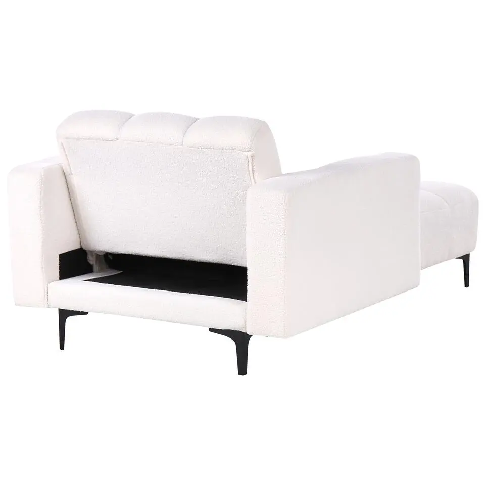 ALNES - Chaise longue - Wit - Polyester