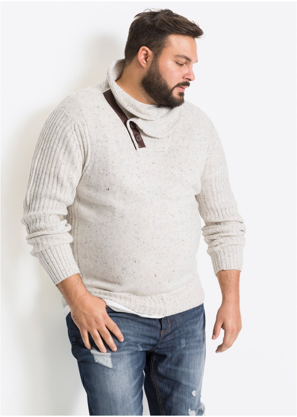 Pull à col châle Regular Fit