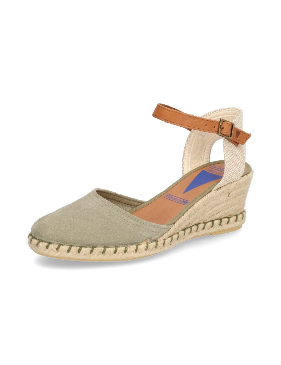 Veloursleder Keilsandale
