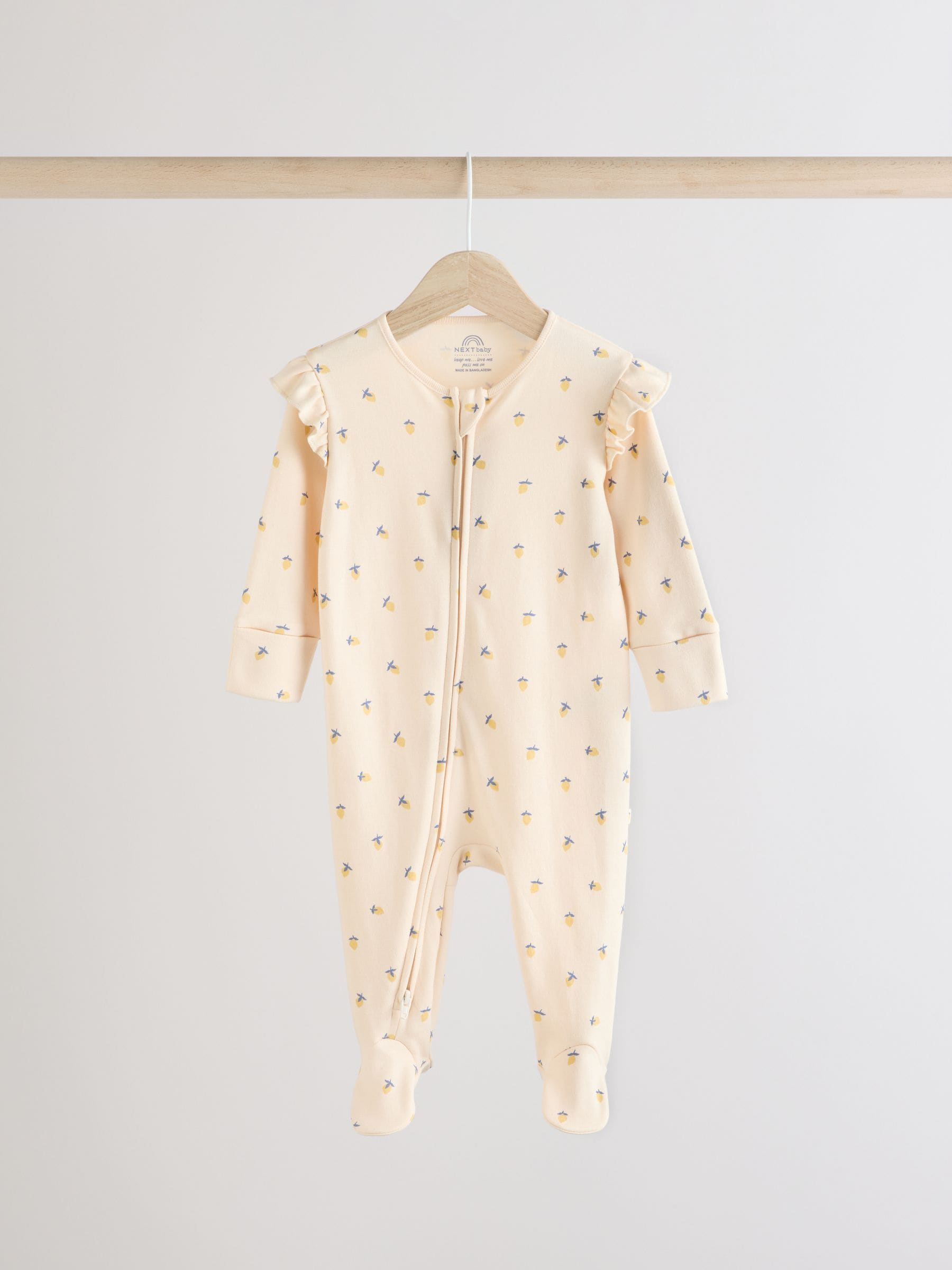 Blauw met kersen - Verpakking van 3 babypyjama's met tweewegrits (0-2jr)