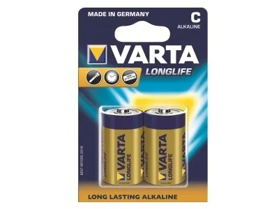 Varta LONGLIFE C Bli 2 C-batteri R14 alkalisk-mangan 7600 mAh 1,5 V 2 stk