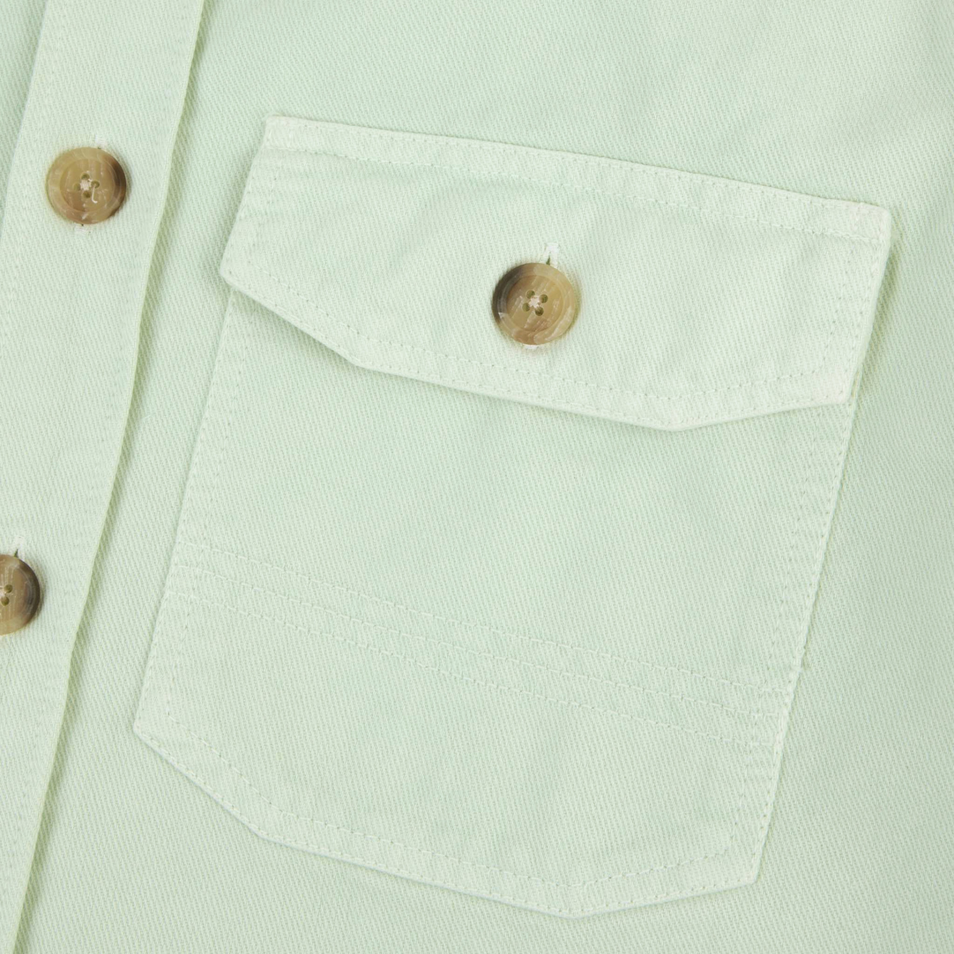 Sur-chemise vert jade coton et coton recyclé - modèle cerilly