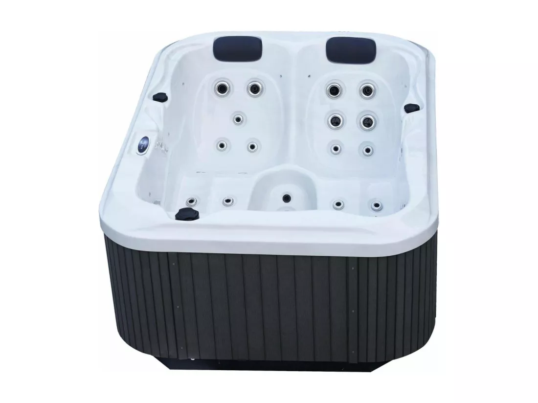 Spa rigide gris et blanc marbré jets et leds Costa (3 places dont 2 allongées)