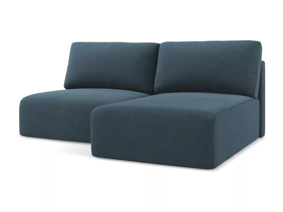 Canapé d’angle 3 places droit sans accoudoir convertible en Strukturstoff - jeans - KONA