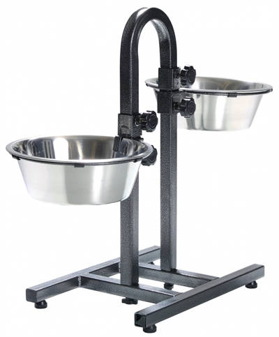 Trixie hondenvoer- en drinkbak H Standaard Individueel (verstelbaar) 2 x 2,8 ltr (ø24 cm - max 43 cm hoog)