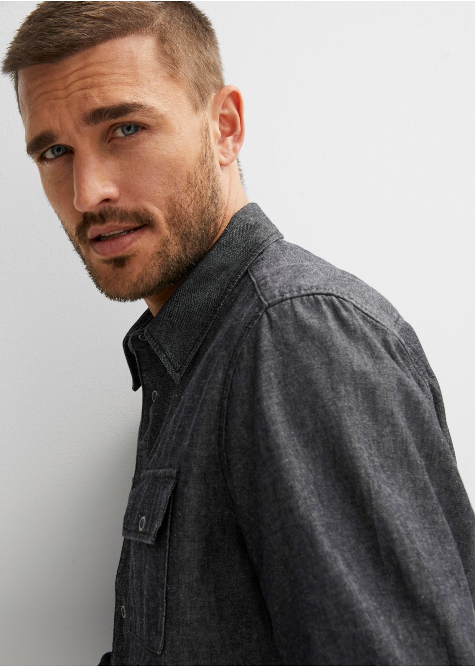 Chemise en jean, manches longues