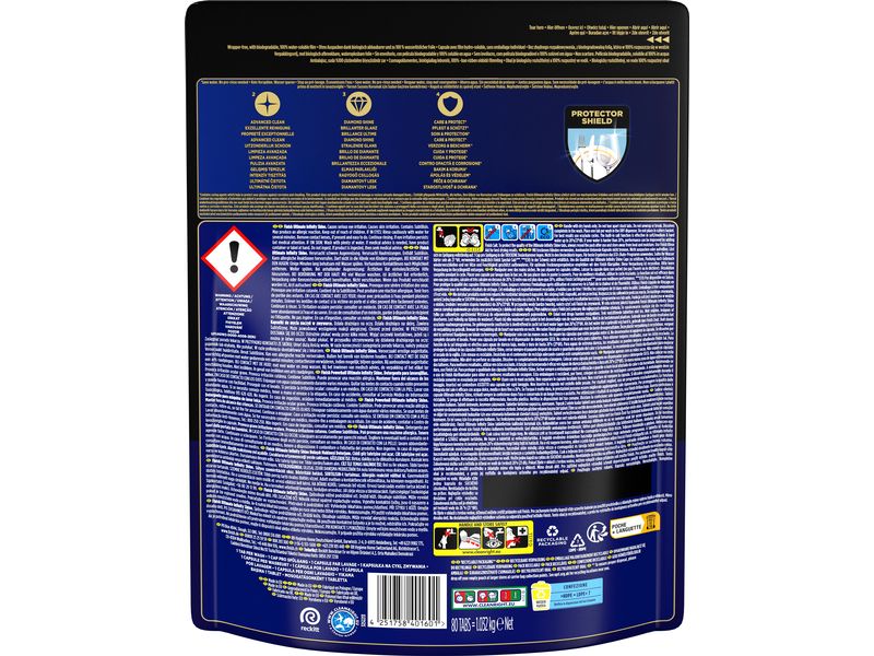 Finish Maschinenspülmittel Ultimate Infinity Shine 80 Stück Spülmaschinentabs für glänzendes Geschirr