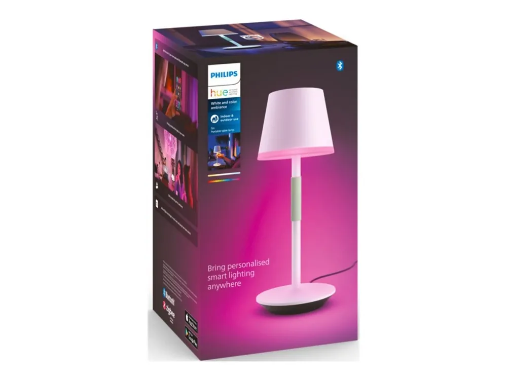 Philips Hue White and Color Ambiance Go - Bordlampe - LED - klasse G - 16 millioner farver - hvid, salviegrønt greb