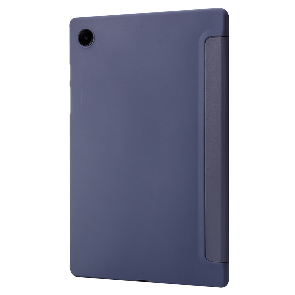 Samsung Galaxy Tab A11 / A9 Leder Tasche Origami Flip Case - Dunkellila